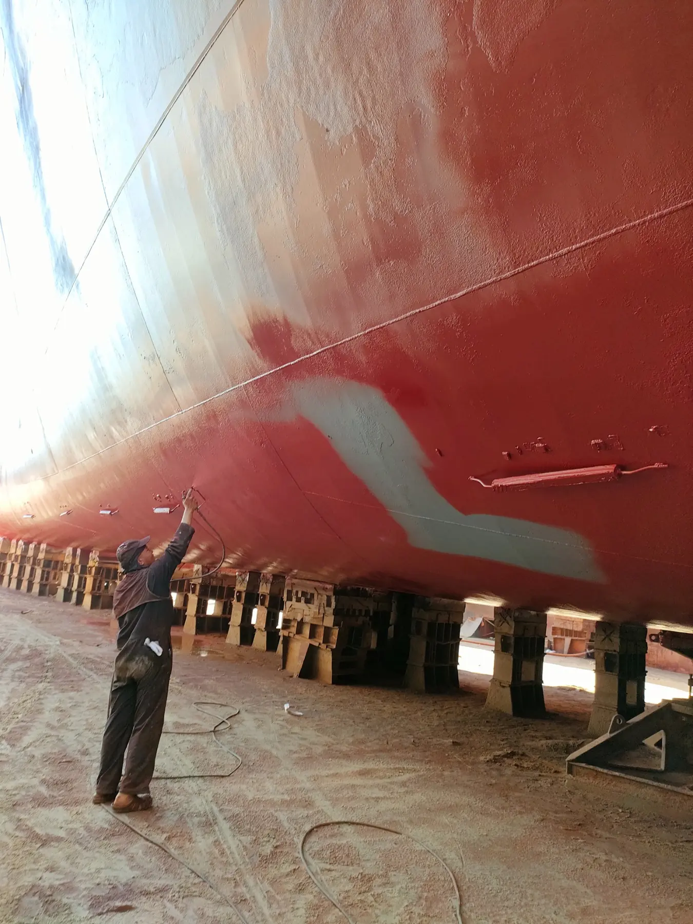 Golden Rose underwater-hull coating application