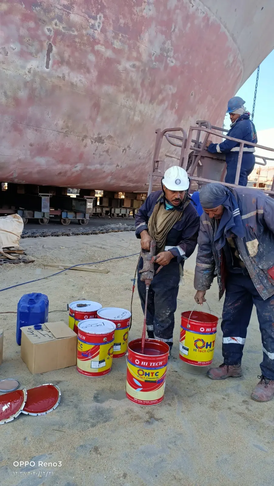 On-site mixing of HTC coating materials