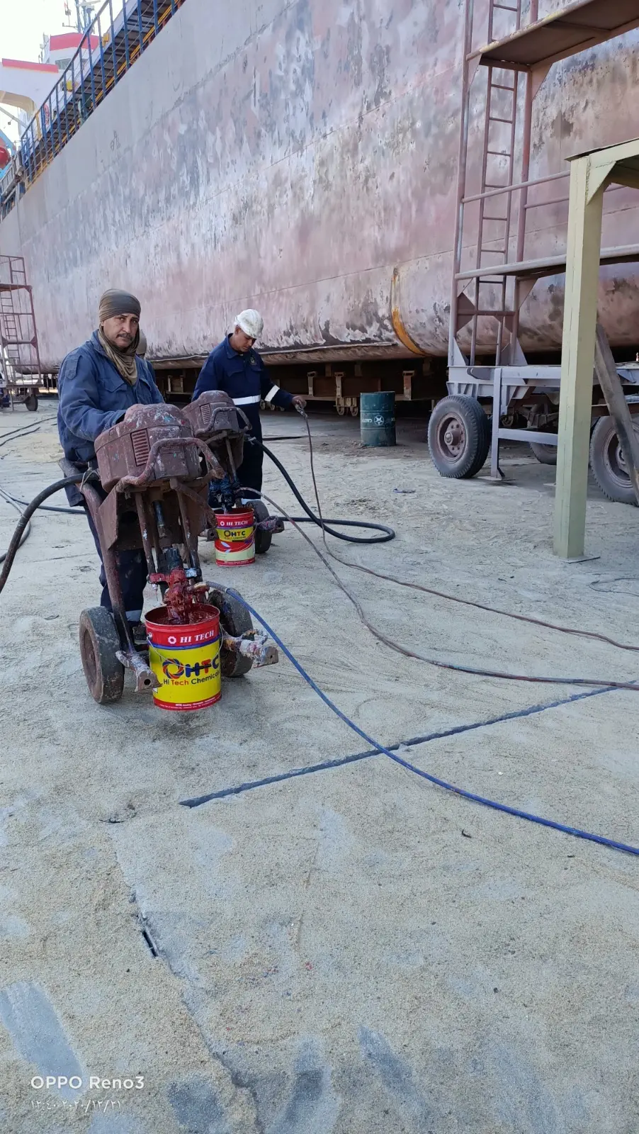 HTC spray equipment and coating preparation