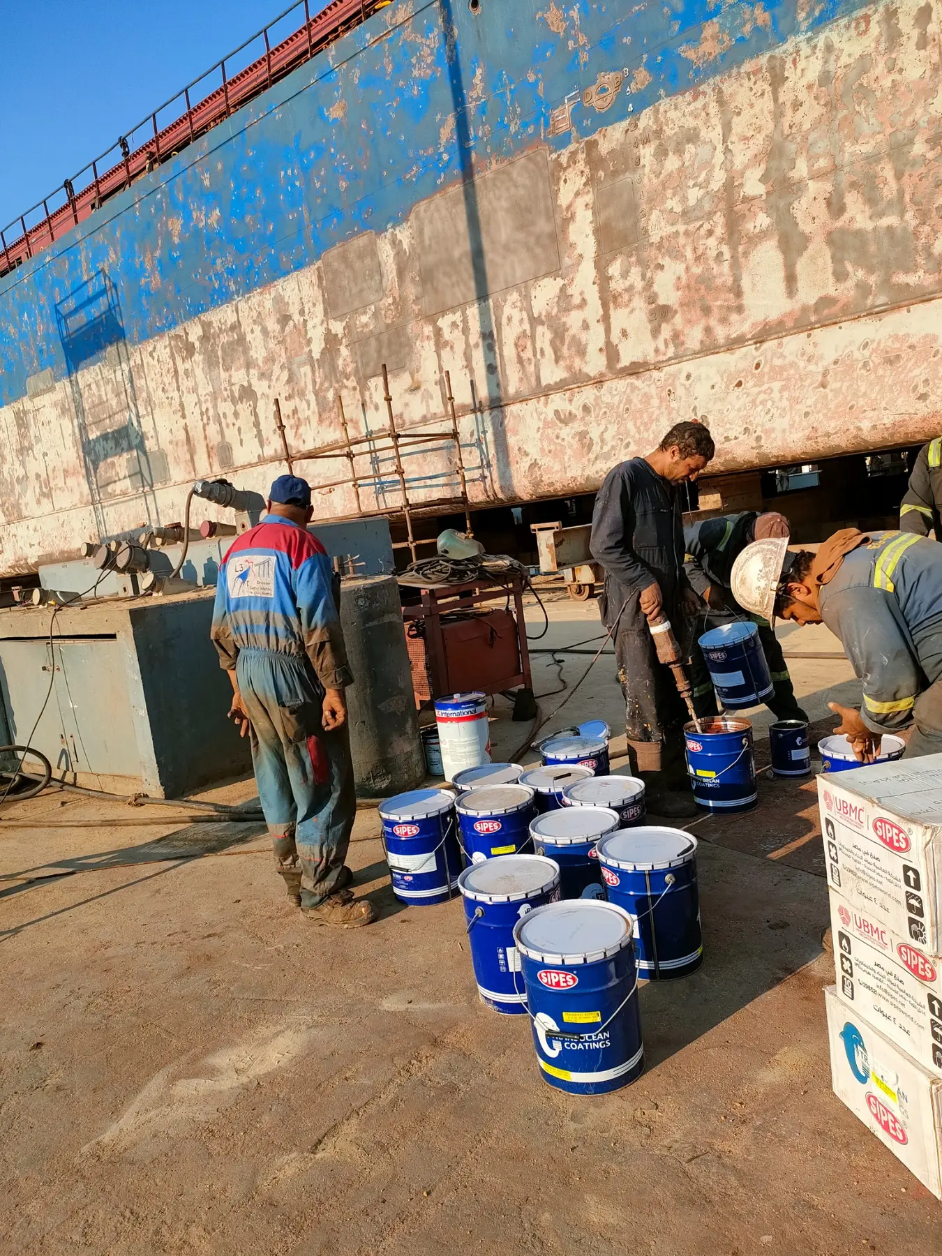 Surface preparation and materials at the work area
