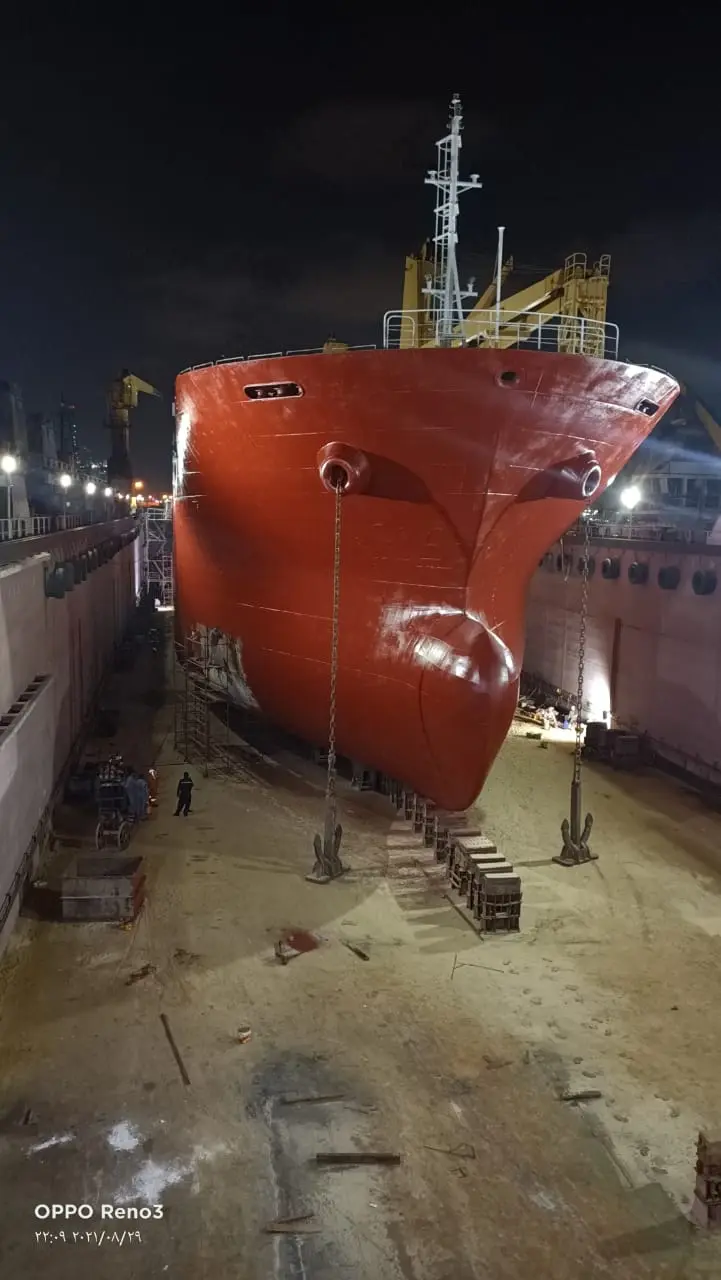 Completed vessel view at night